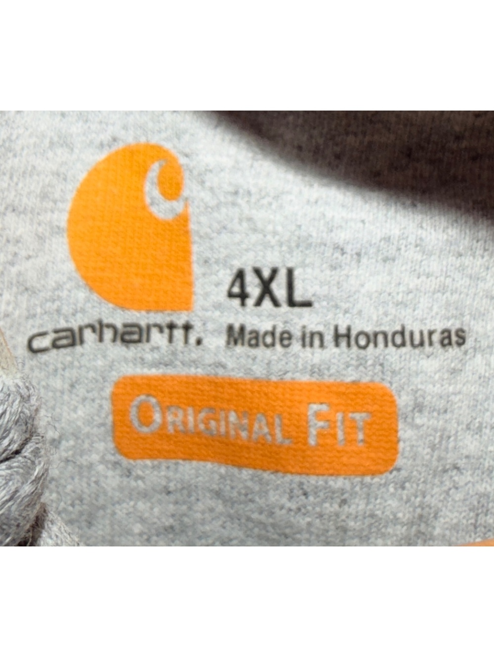 Carhartt Men's 4XL Original Fit Gray Hoodie Sweatshirt - Picture 3 of 3